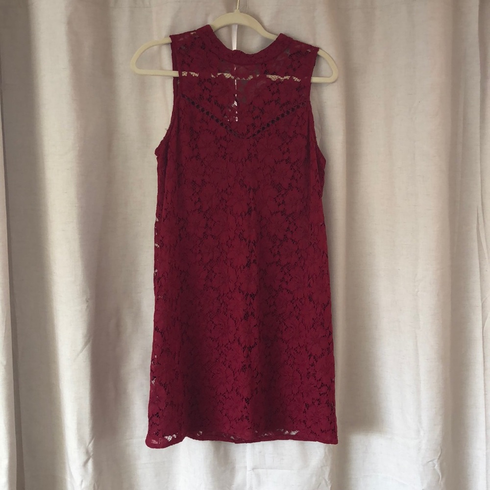 Red lace dress